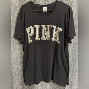 VS PINK Sequin Logo Tee